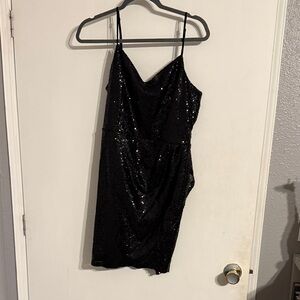 Speechless Black Sequin Mini Dress